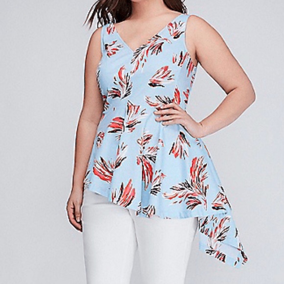Lane Bryant Tops - LANE BRYANT SIZE 22/24 FEATHER FLORAL